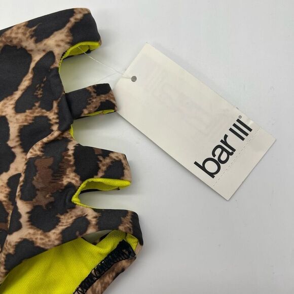 Bar III Beach Cheetah High-Rise Bikini Bottoms Brown Print XS - Picture 4 of 11